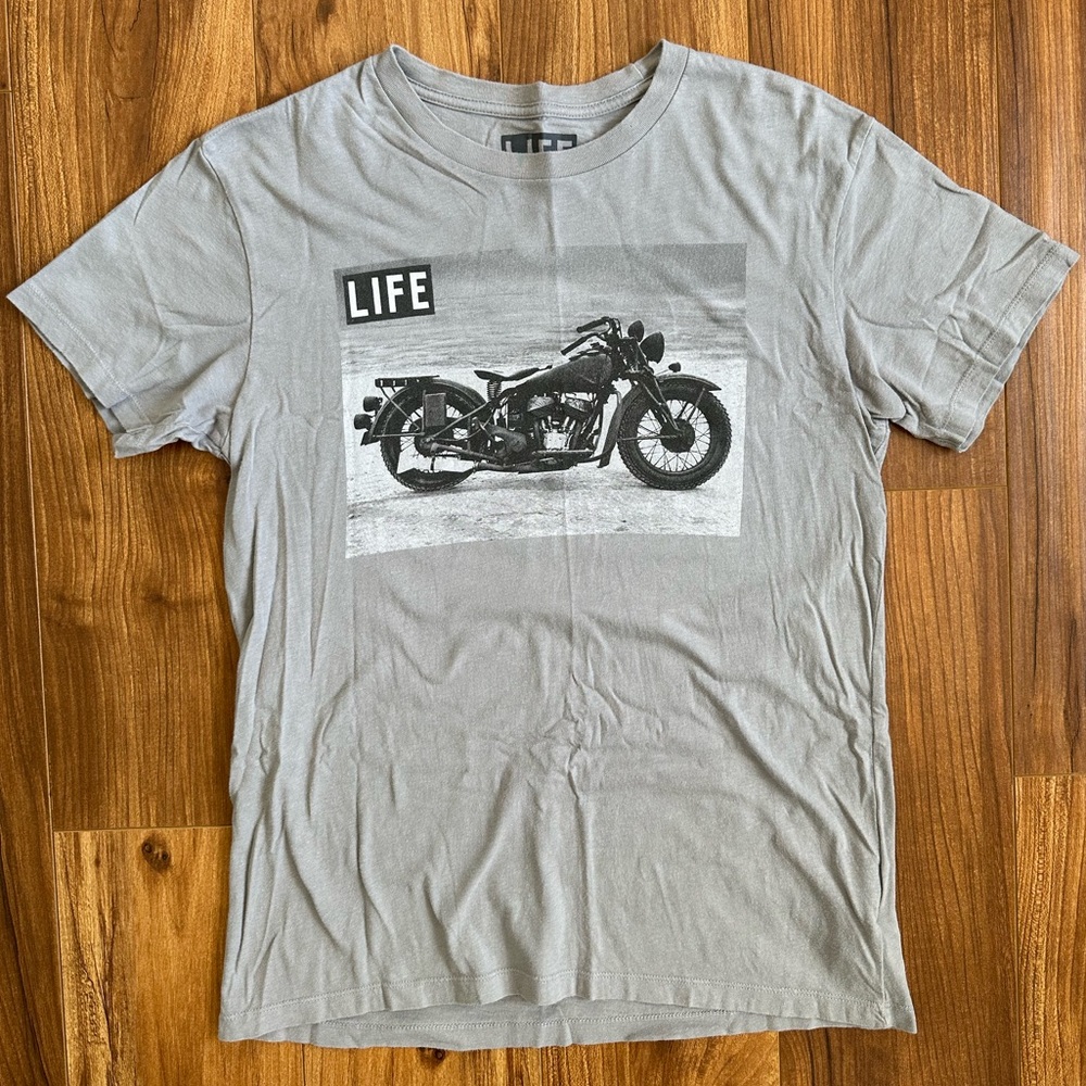 LIFE Magazine Vintage Motorcycle Photo Men’s Small T Shirt